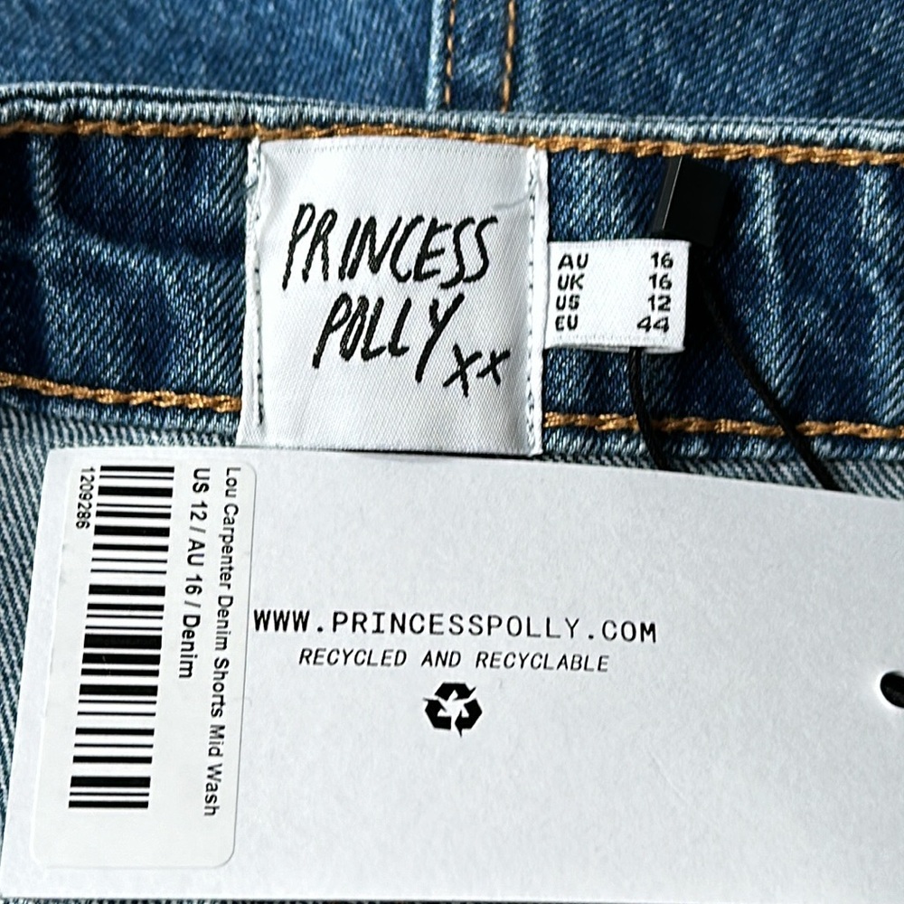 Princess Polly Classic High-Waist Denim Shorts in Blue - Picture 4 of 7